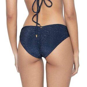NWT PQ Swim Basic Ruched Back Full Bikini Bottoms in Sapphire Sz. M